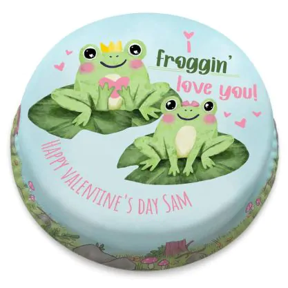 Valentines Frogs Cake