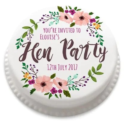 Hen Party Invitation Cake