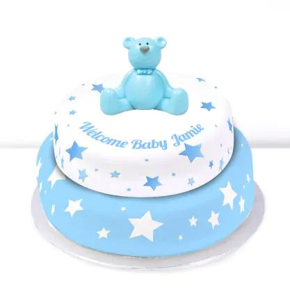 Blue Baby Boots Cake