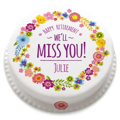 Floral Retirement Cake