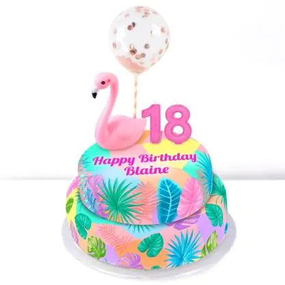 18th Birthday Flamingo Cake
