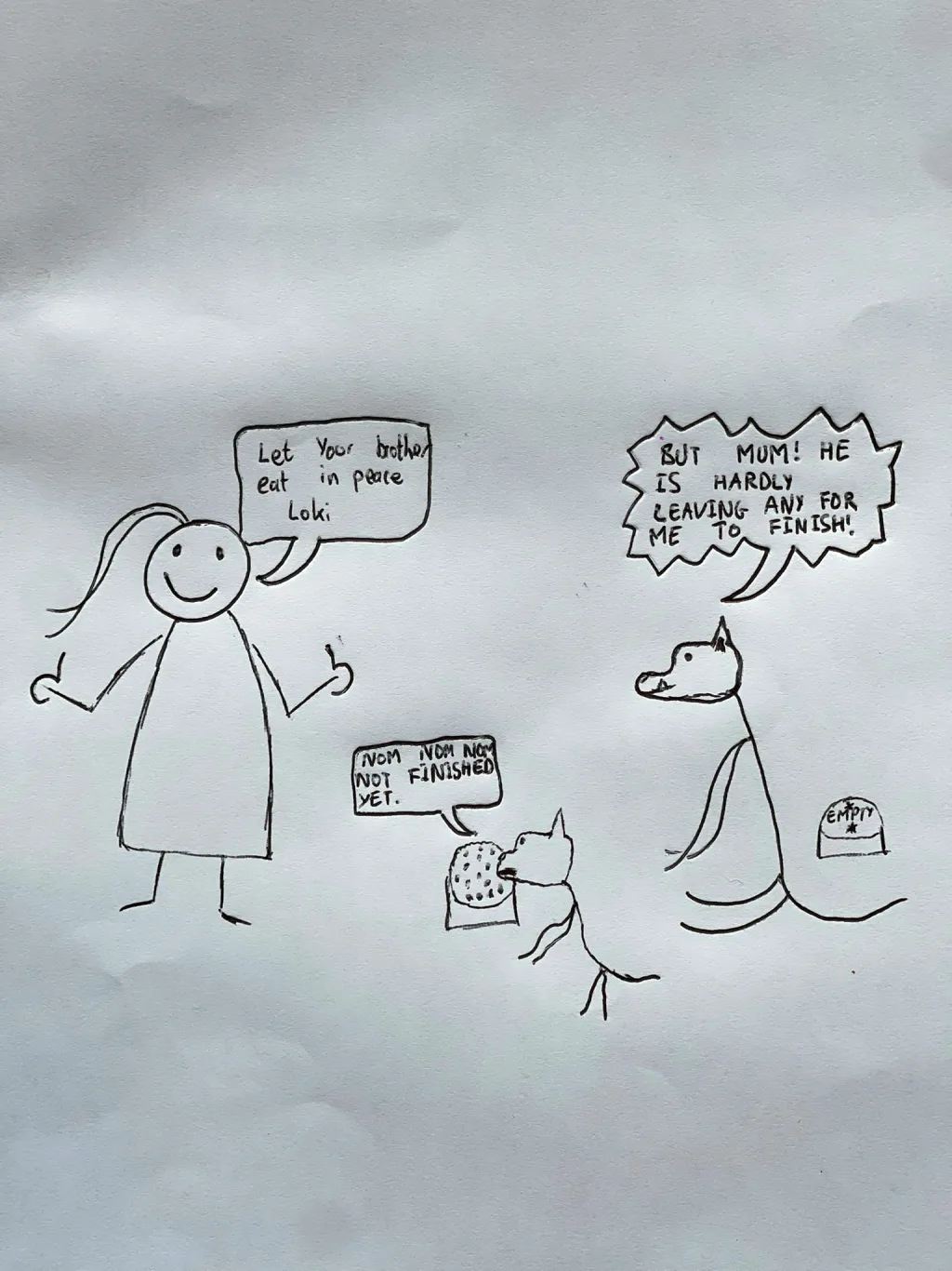Example: early stick-figure card