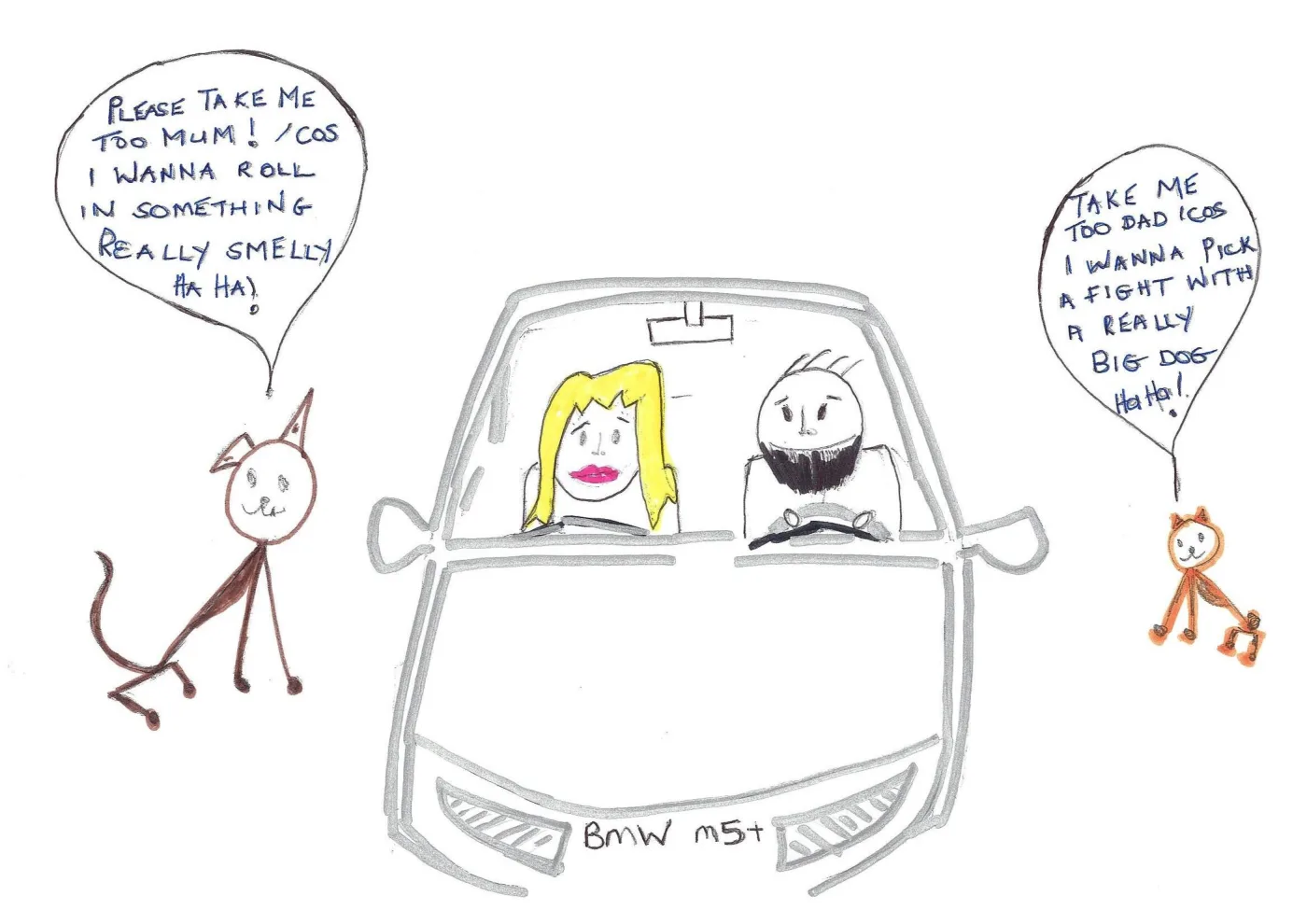 Example: hand-drawn comic card